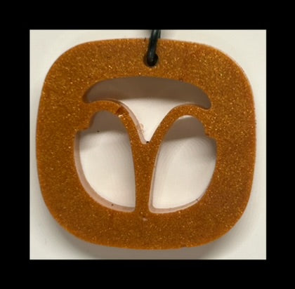 Royal gold resin zodiac keychains