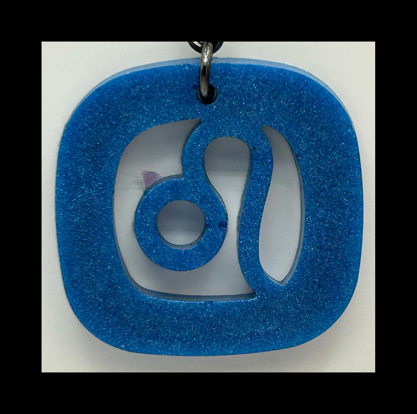 Sparkling crystal resin zodiac keychains