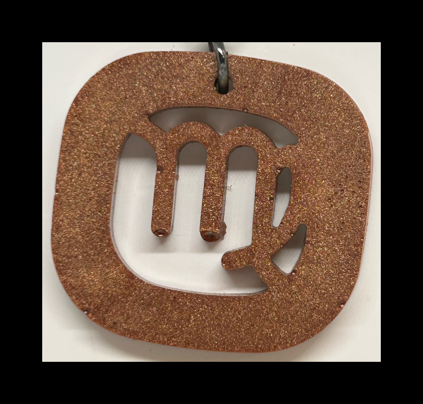 Bronze resin zodiac keychains