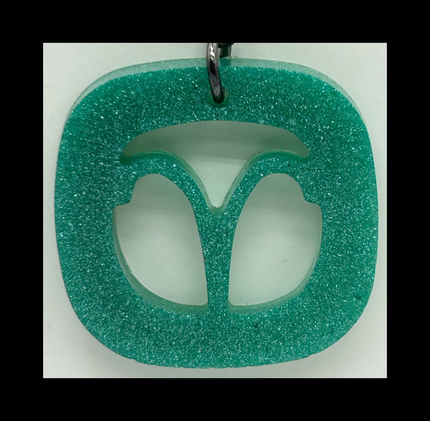 Green coral reef resin zodiac Keychains