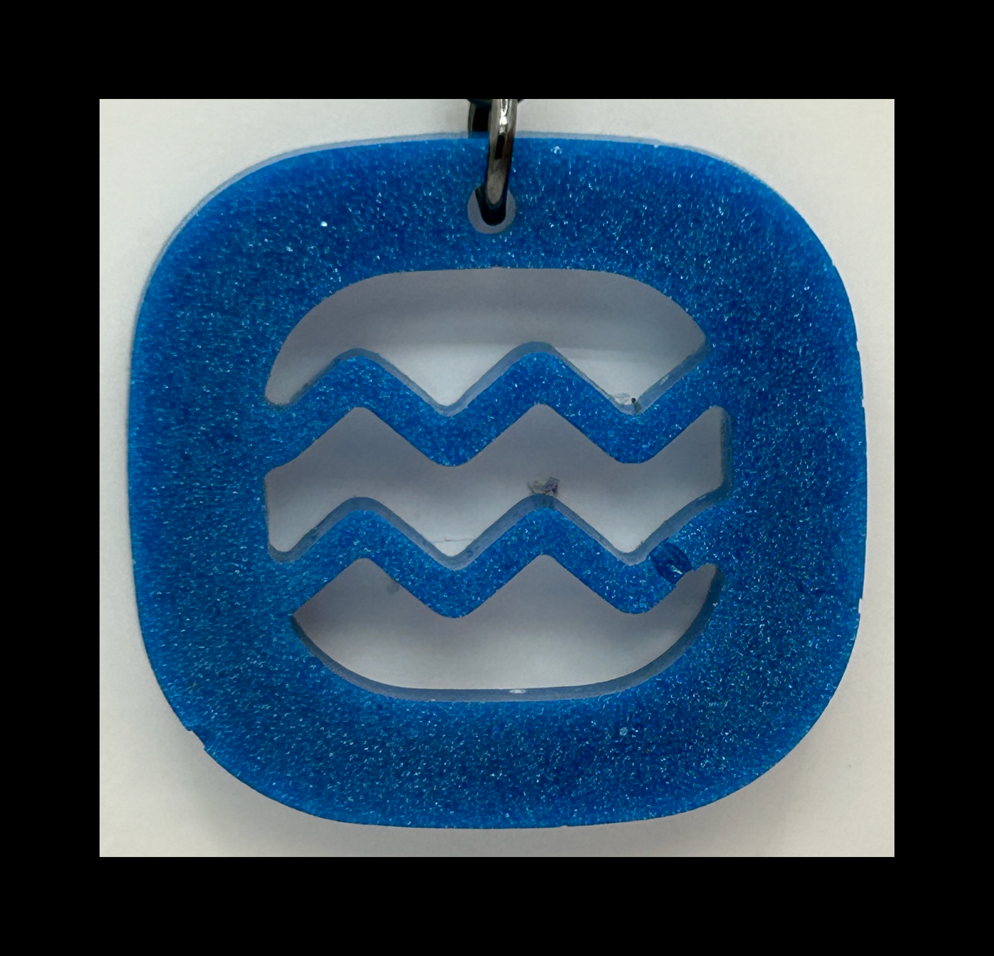 Sparkling crystal resin zodiac keychains