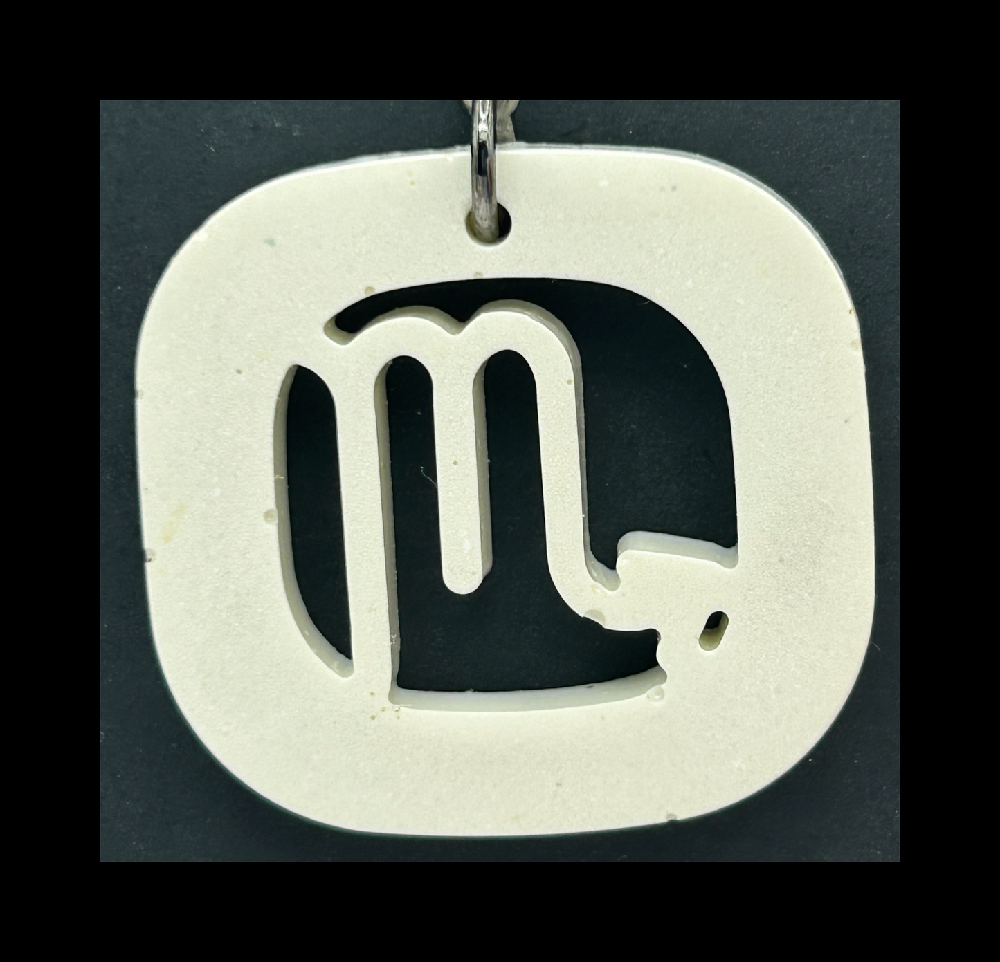 White chocolate resin zodiac keychains