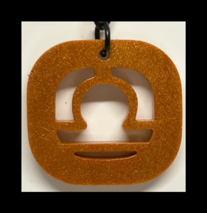 Royal gold resin zodiac keychains