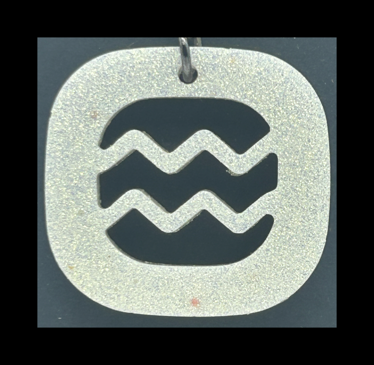 Ocean storm blue resin zodiac Keychains