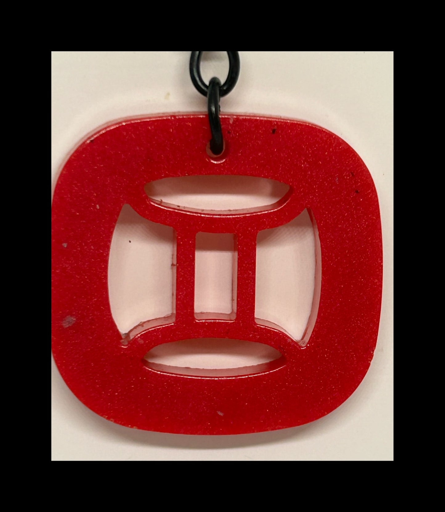 Deep crimson resin zodiac Keychains