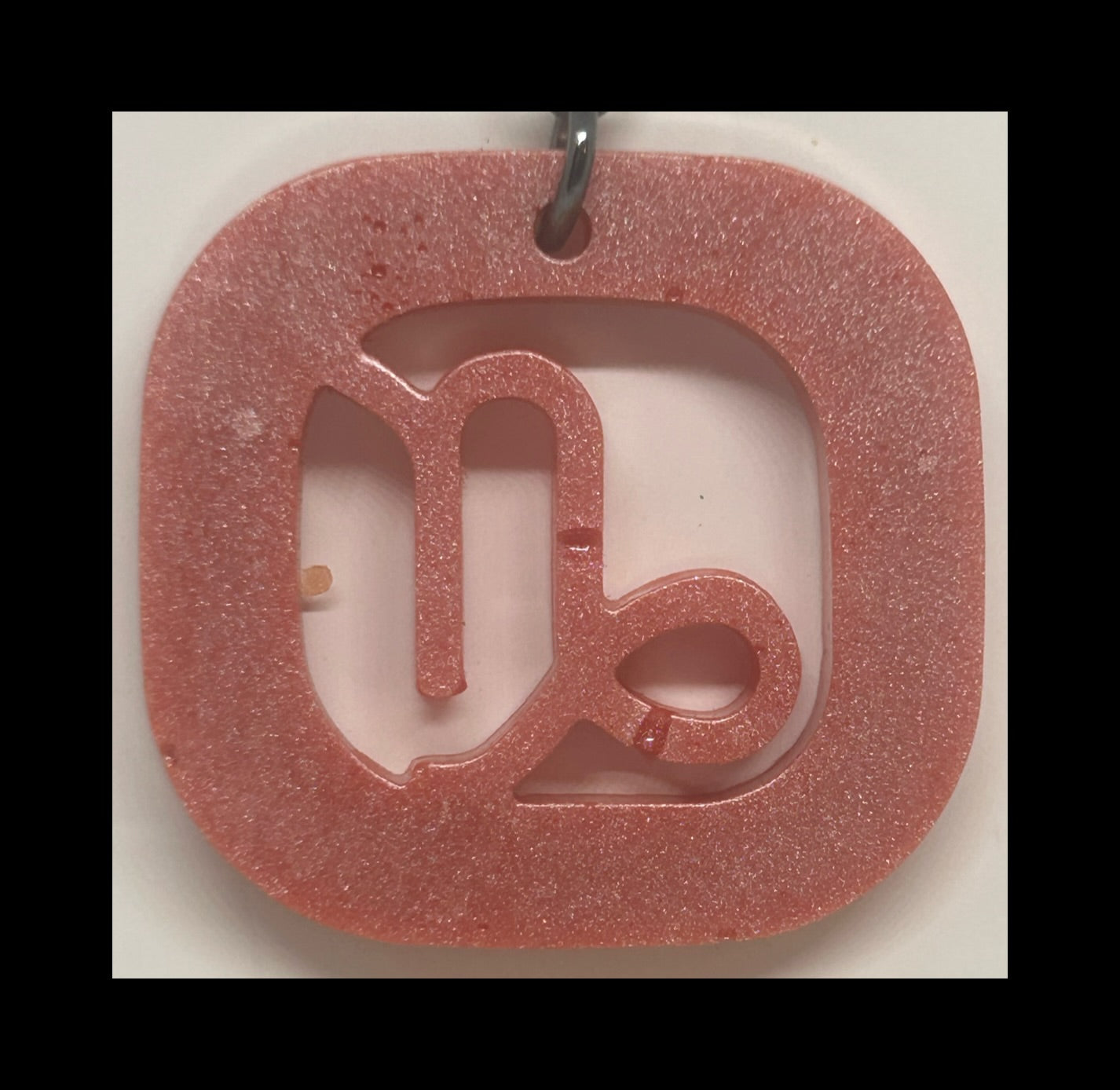 Apricot resin zodiac Keychains