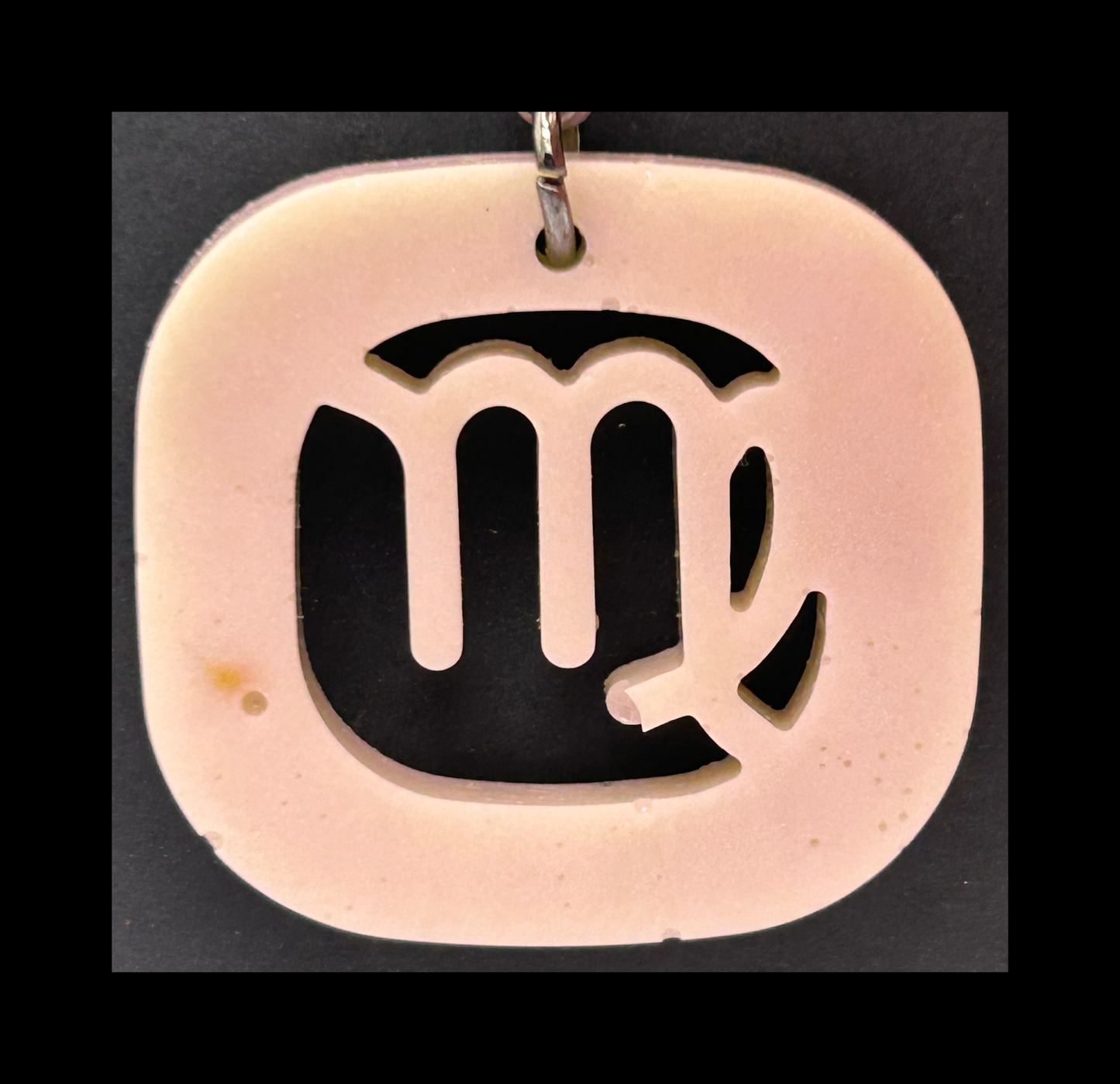 Ghost black resin zodiac keychains