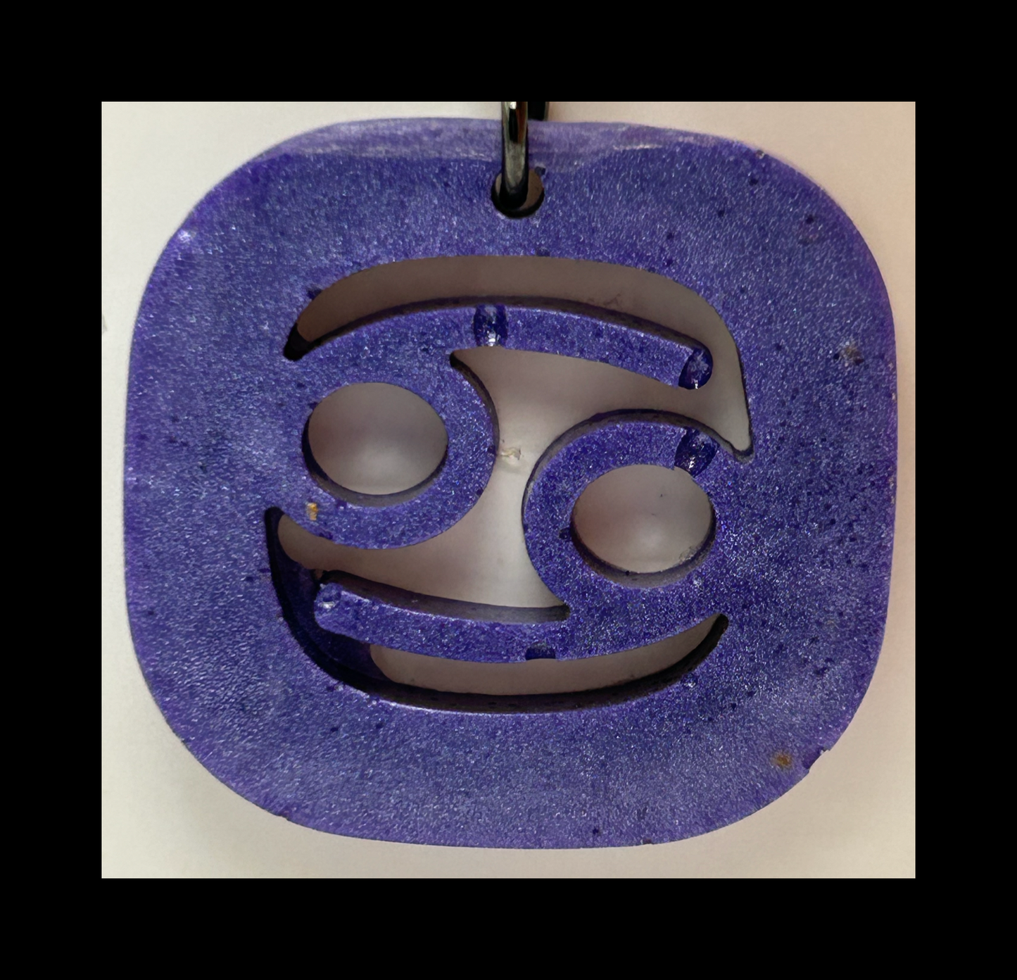 Aubergine resin zodiac keychains