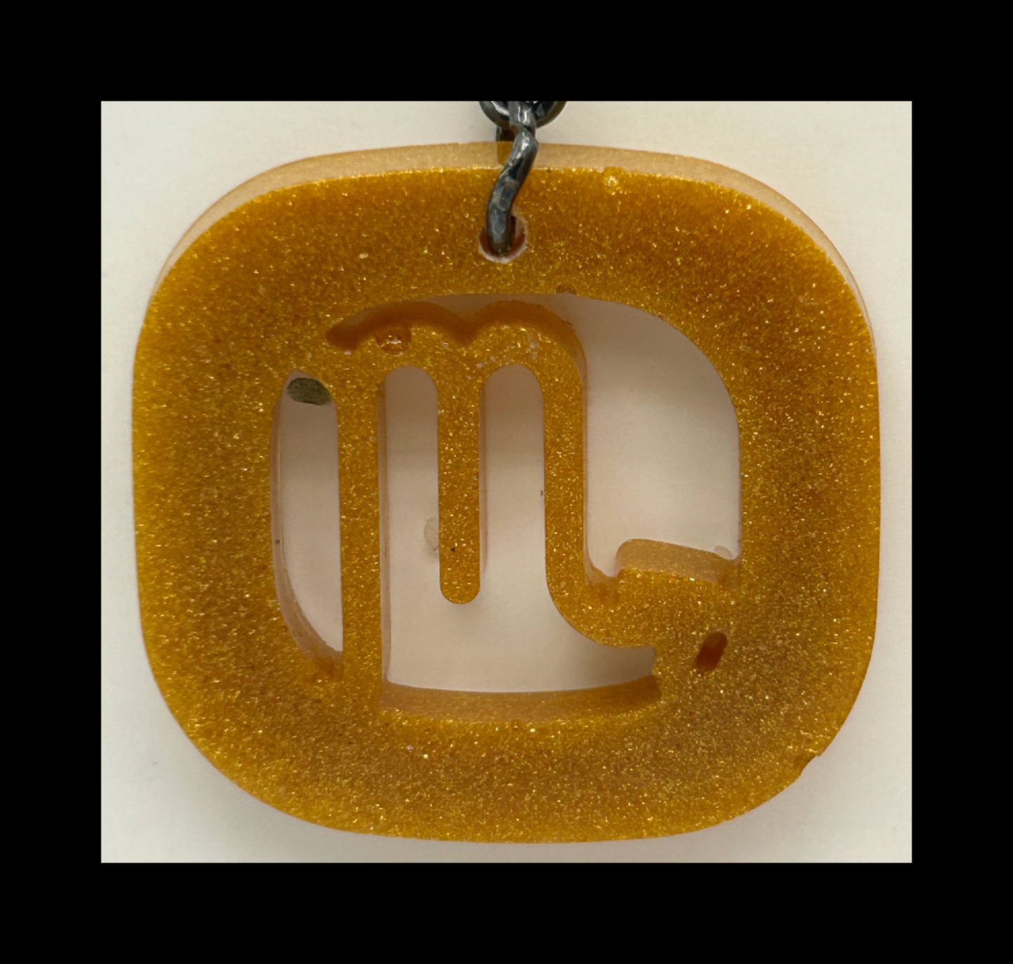 Ancient mirror resin zodiac keychains