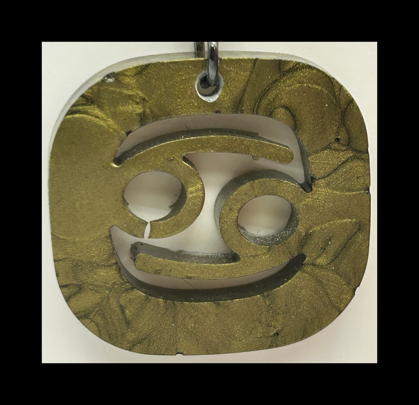 Dark chocolate resin zodiac keychains