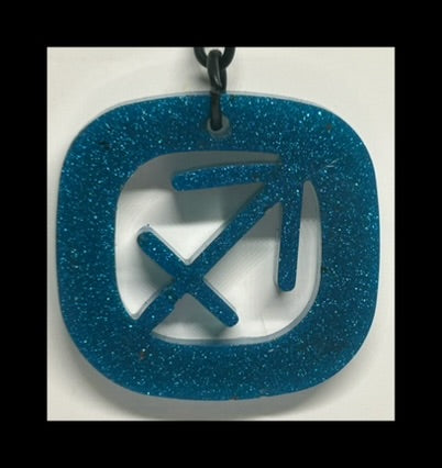 Blackberries resin zodiac Keychains