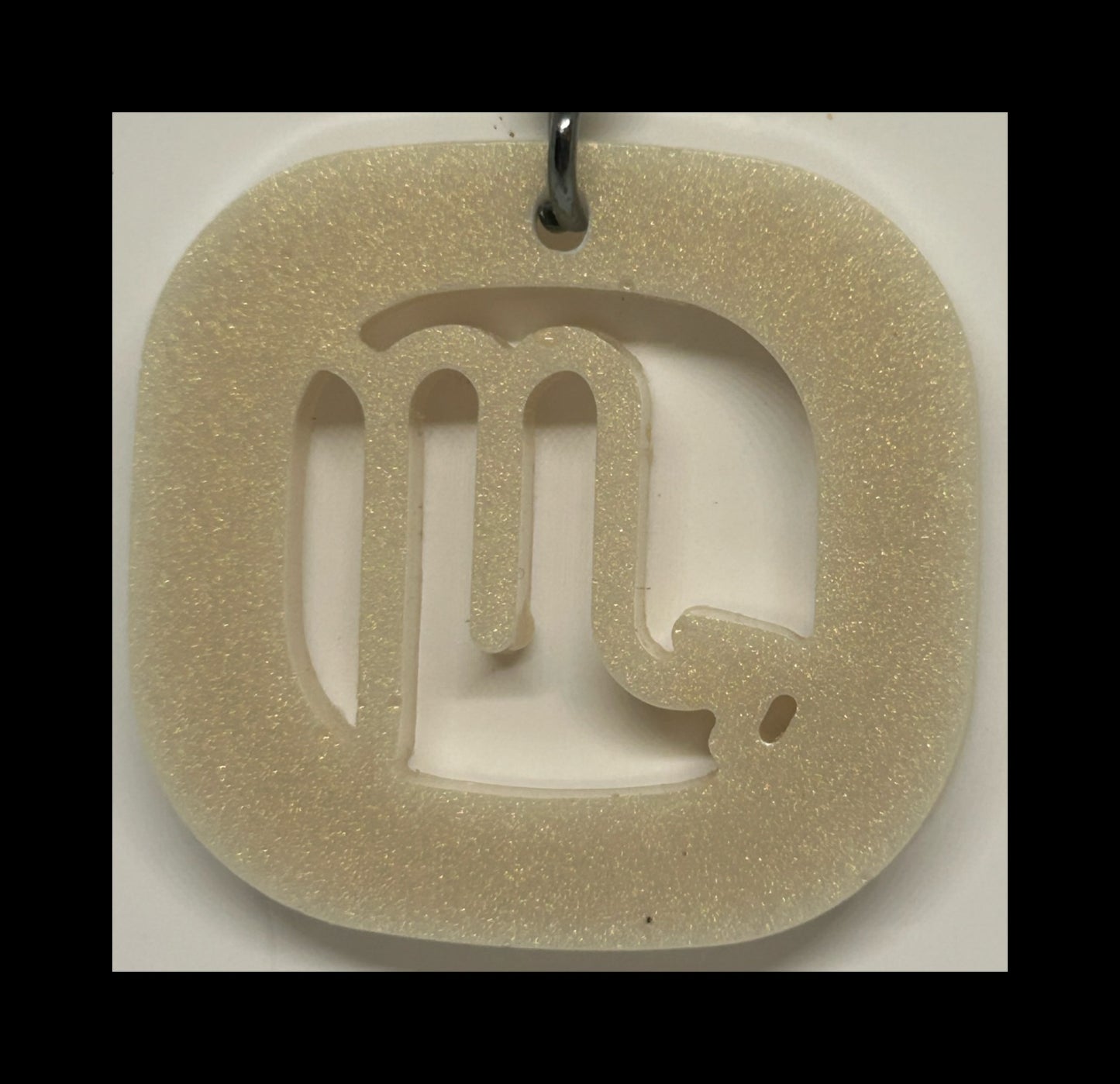Ghost silver resin zodiac Keychains