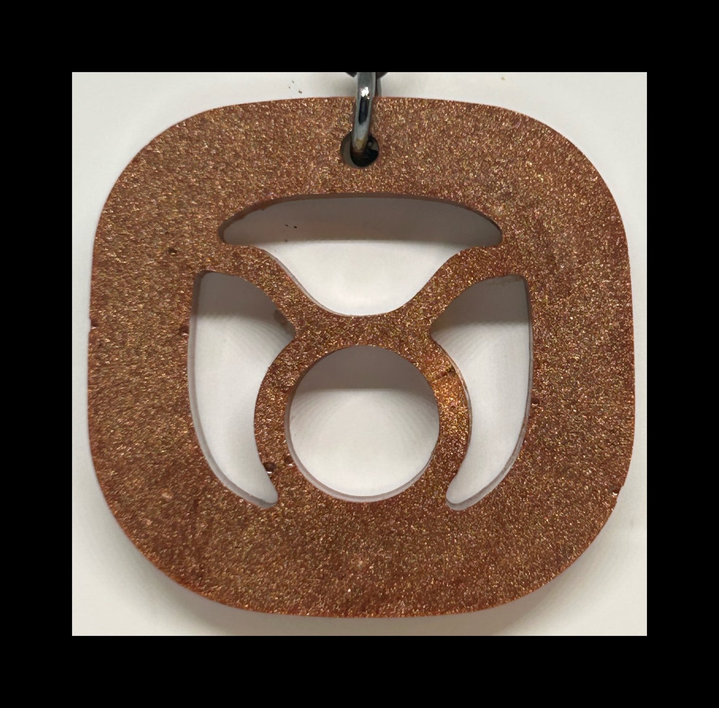 Bronze resin zodiac keychains