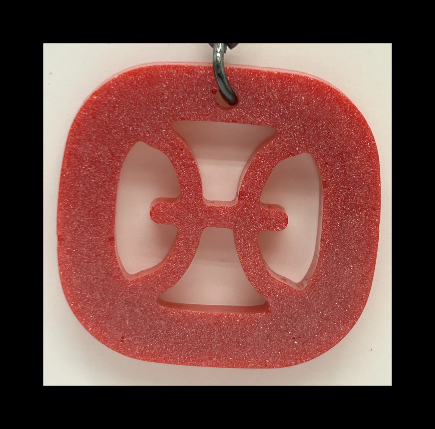 Red cherry resin zodiac keychains