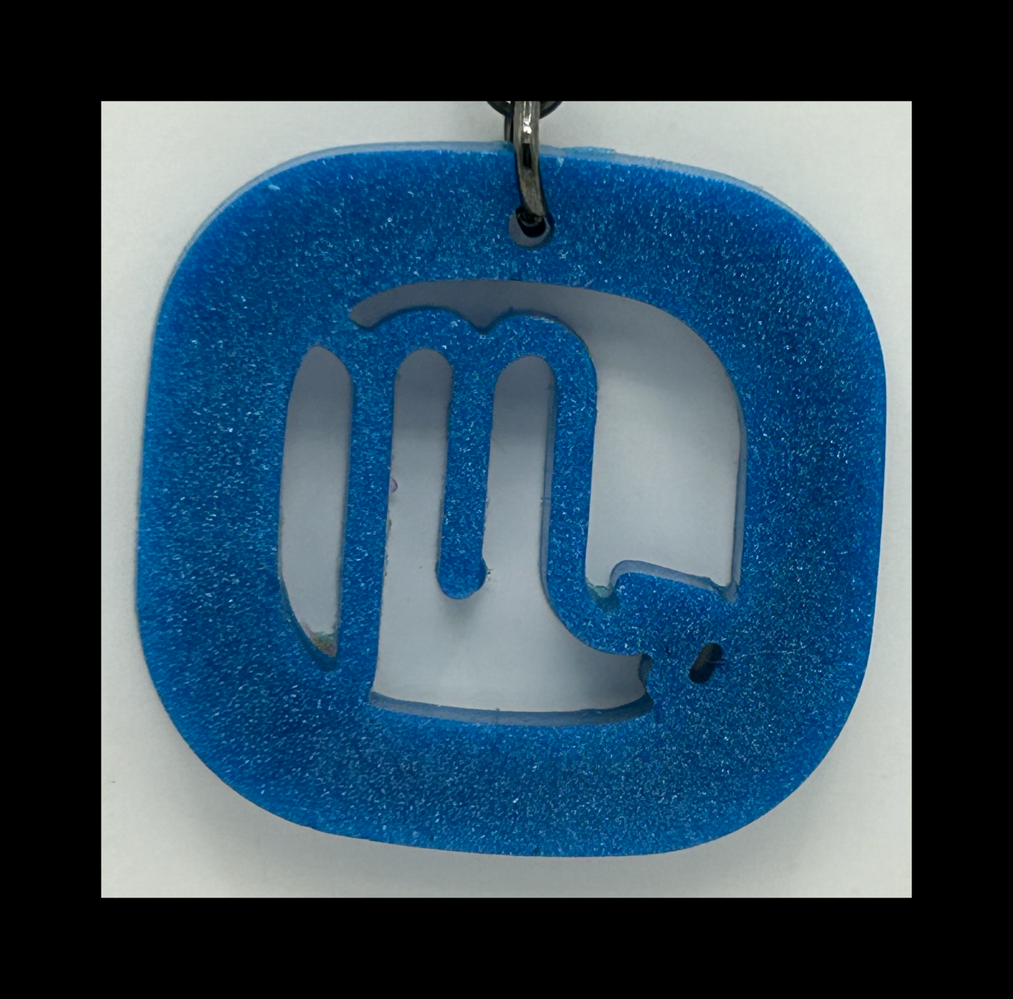 Sparkling crystal resin zodiac keychains