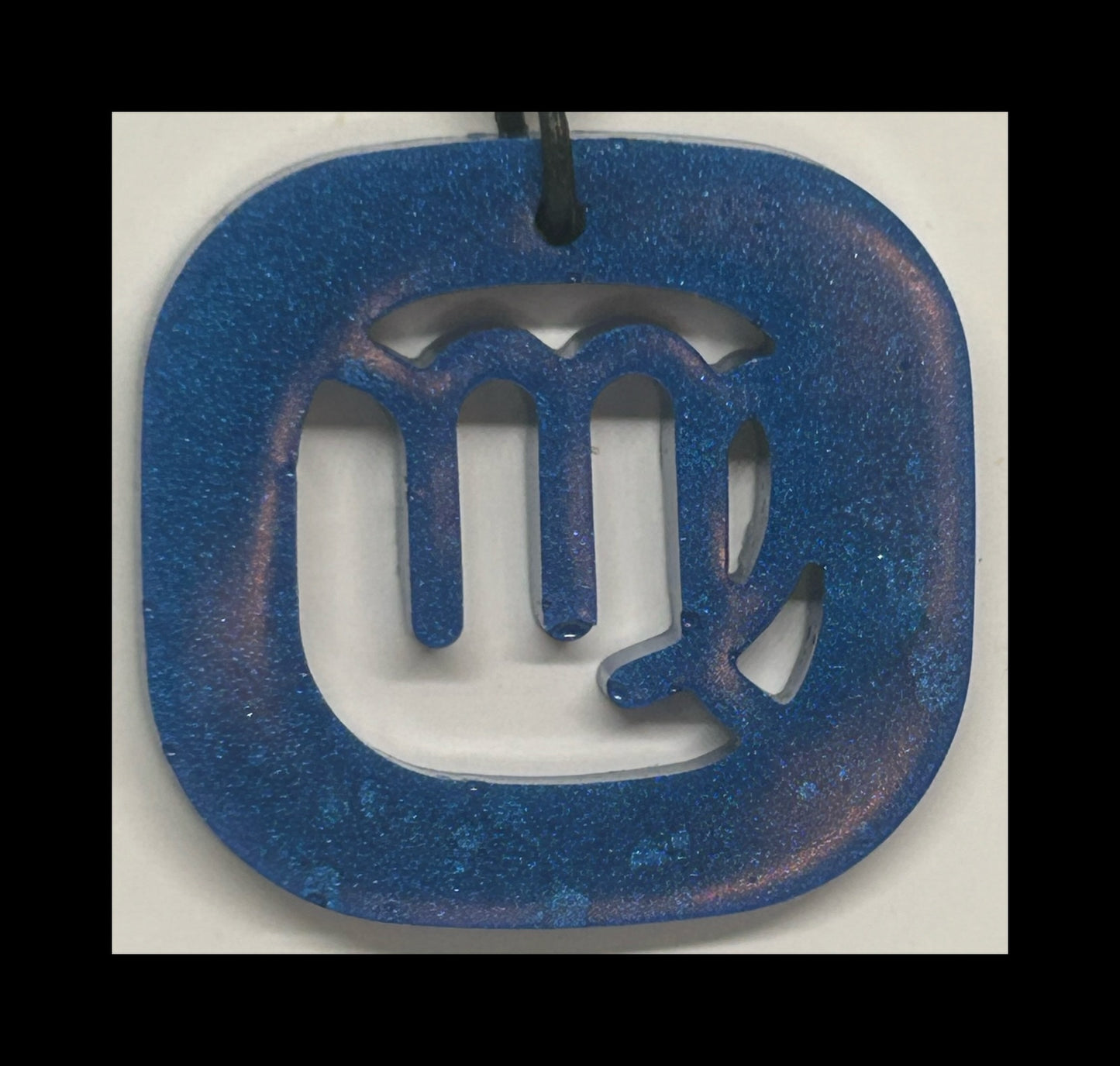 Denim resin zodiac Keychains