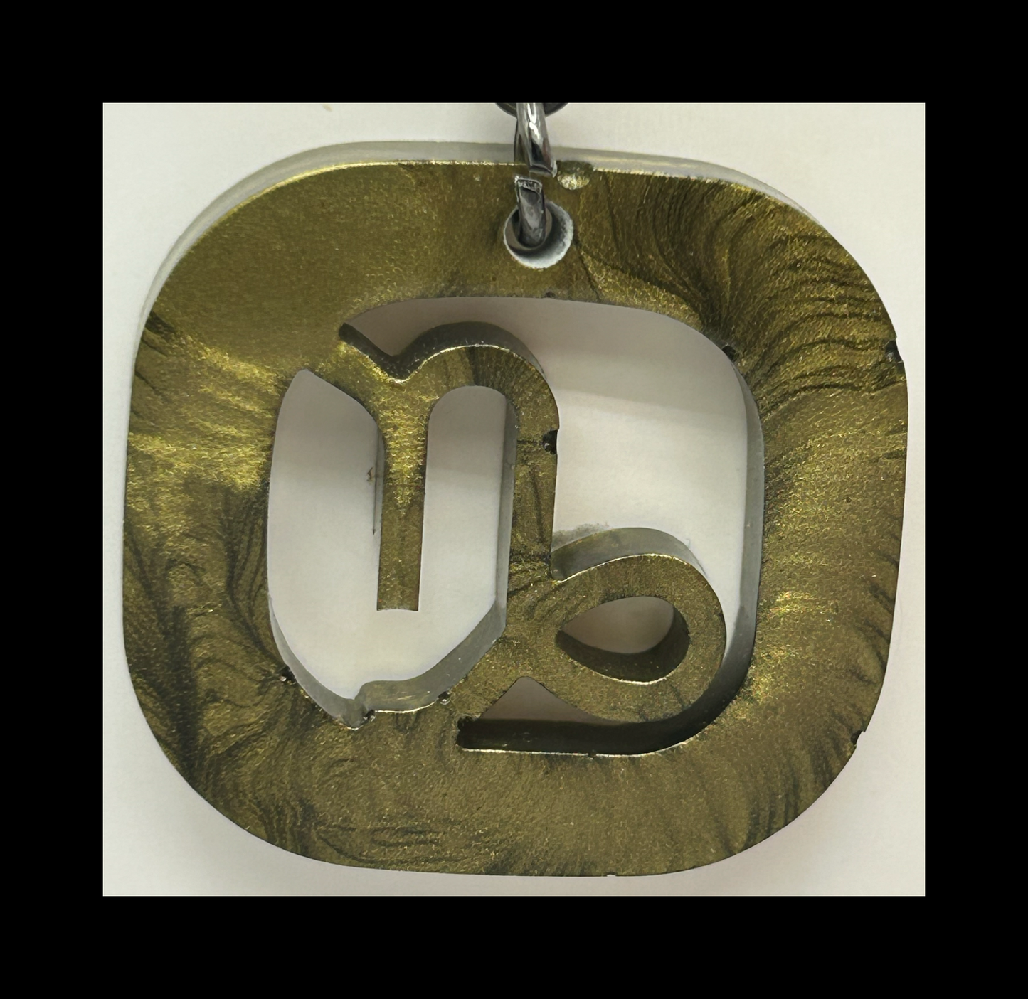 Dark chocolate resin zodiac keychains