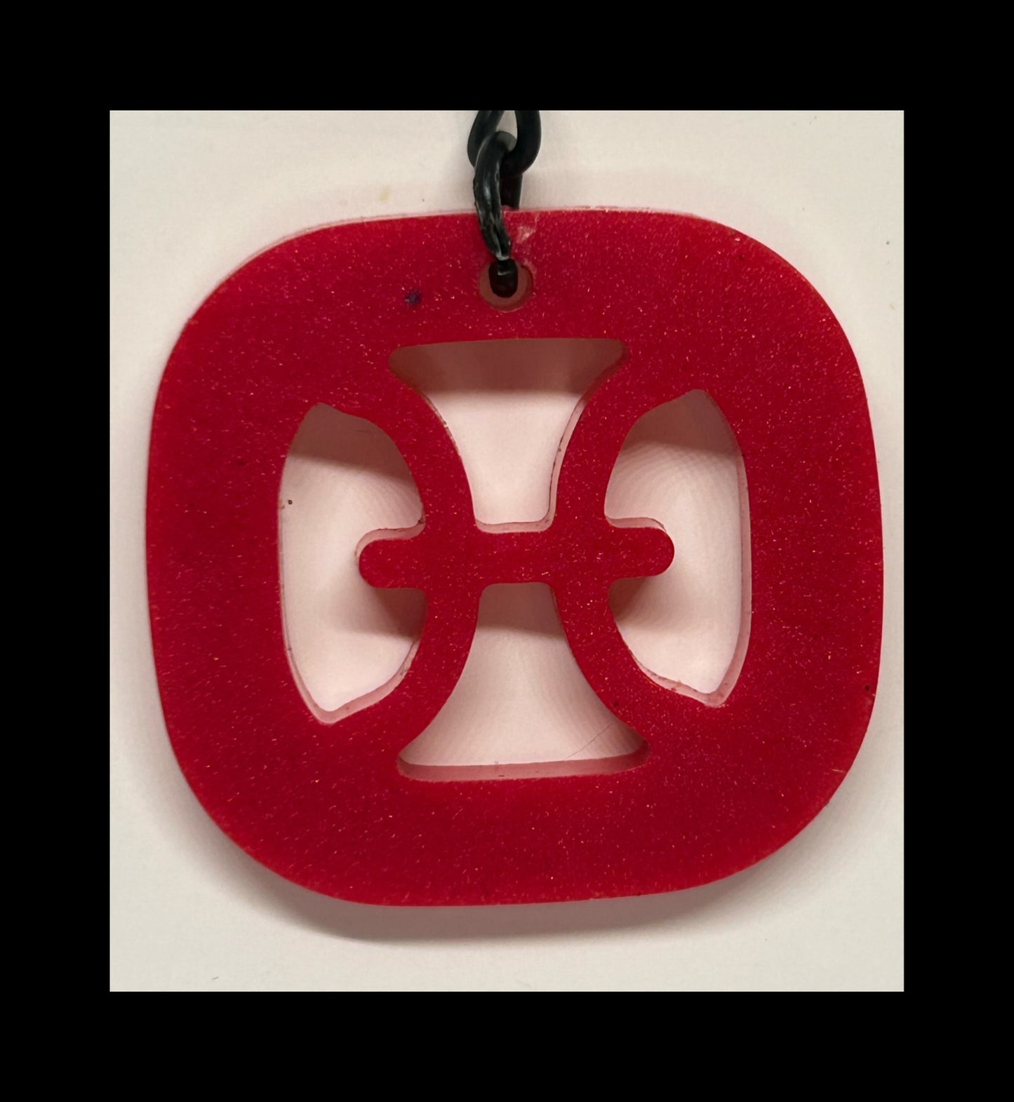 Deep crimson resin zodiac Keychains