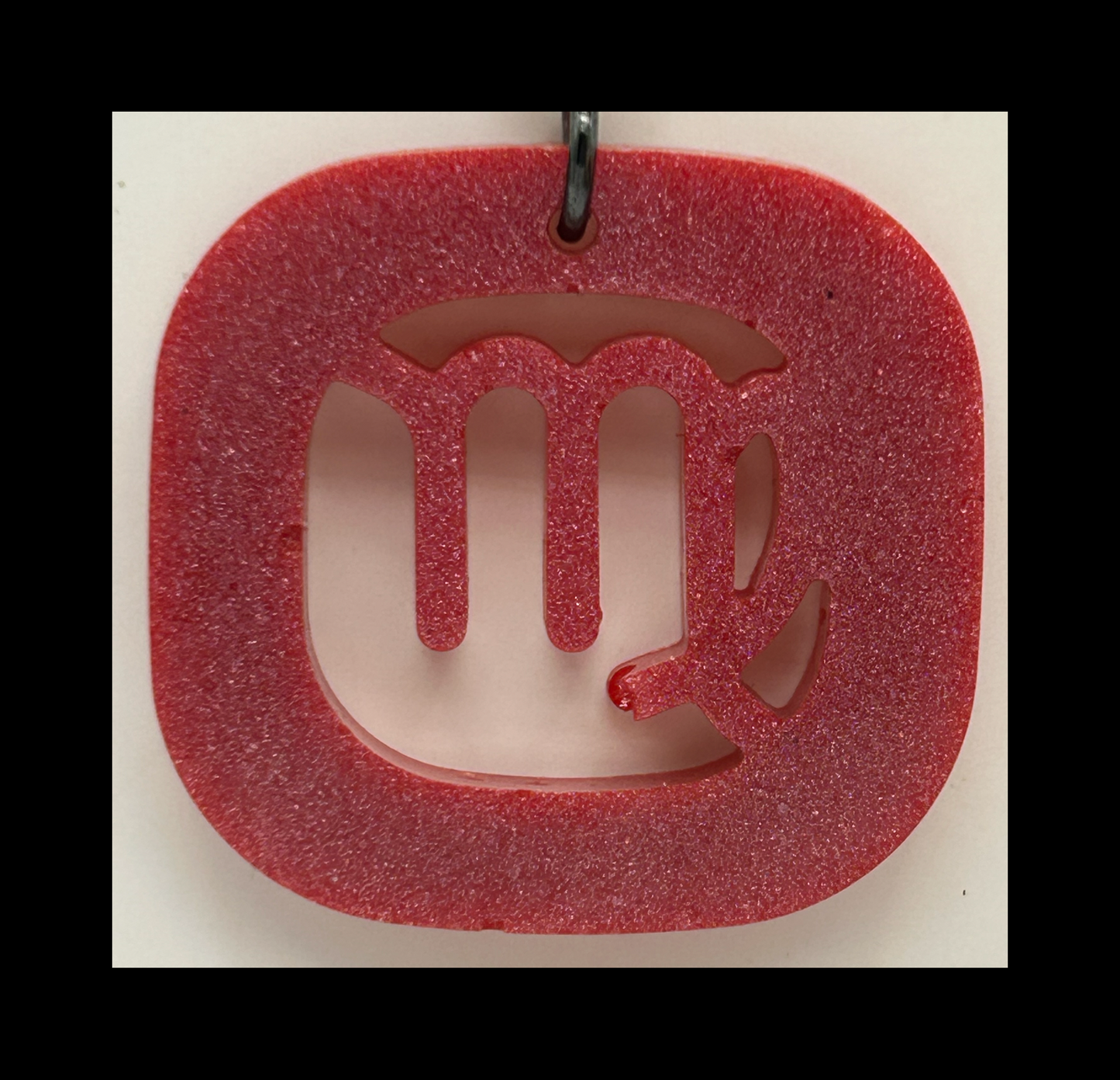 Red cherry resin zodiac keychains