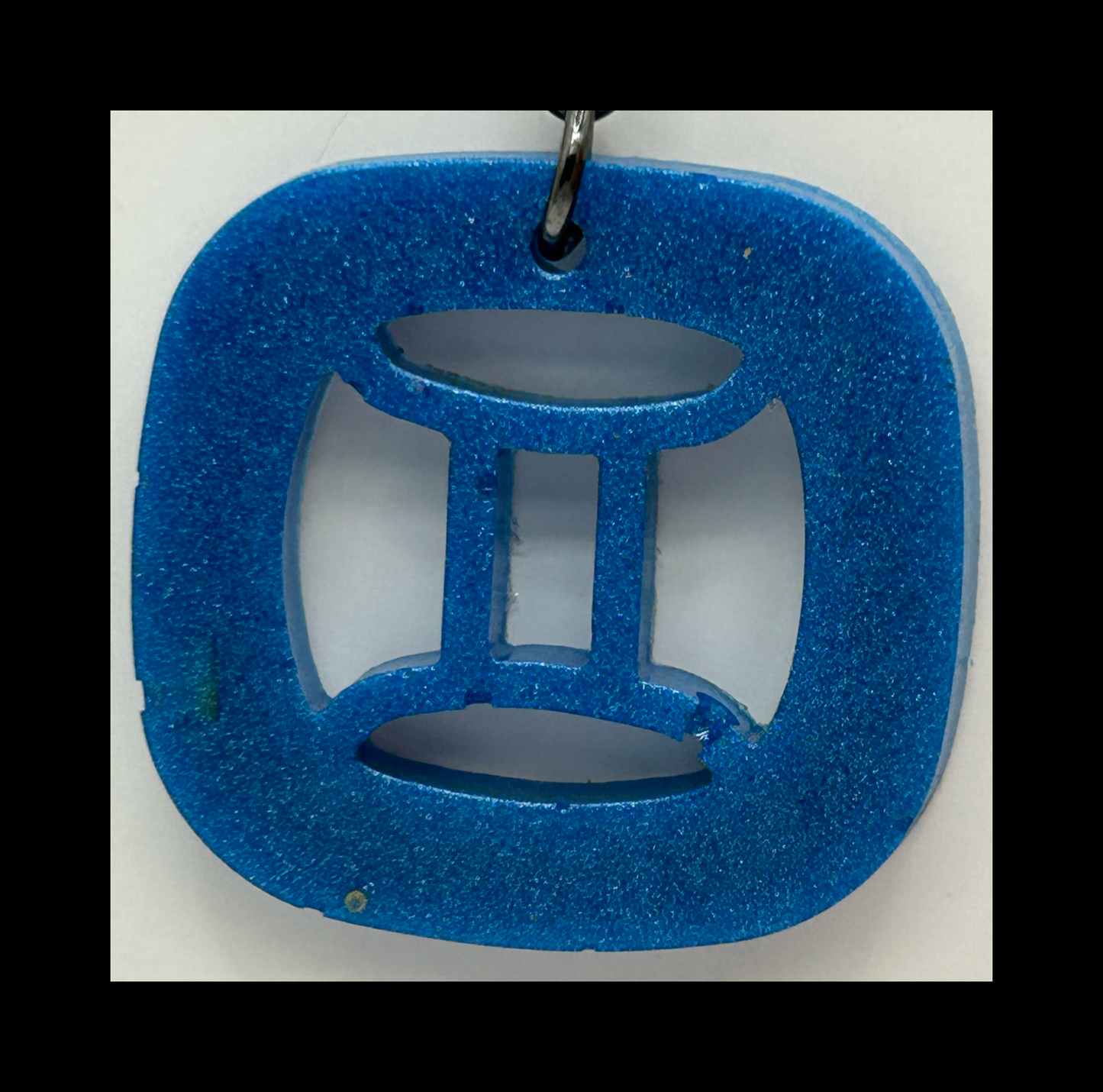 Sparkling crystal resin zodiac keychains