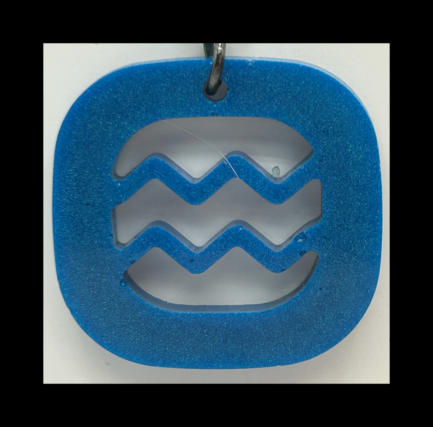 Calm see resin zodiac keychains