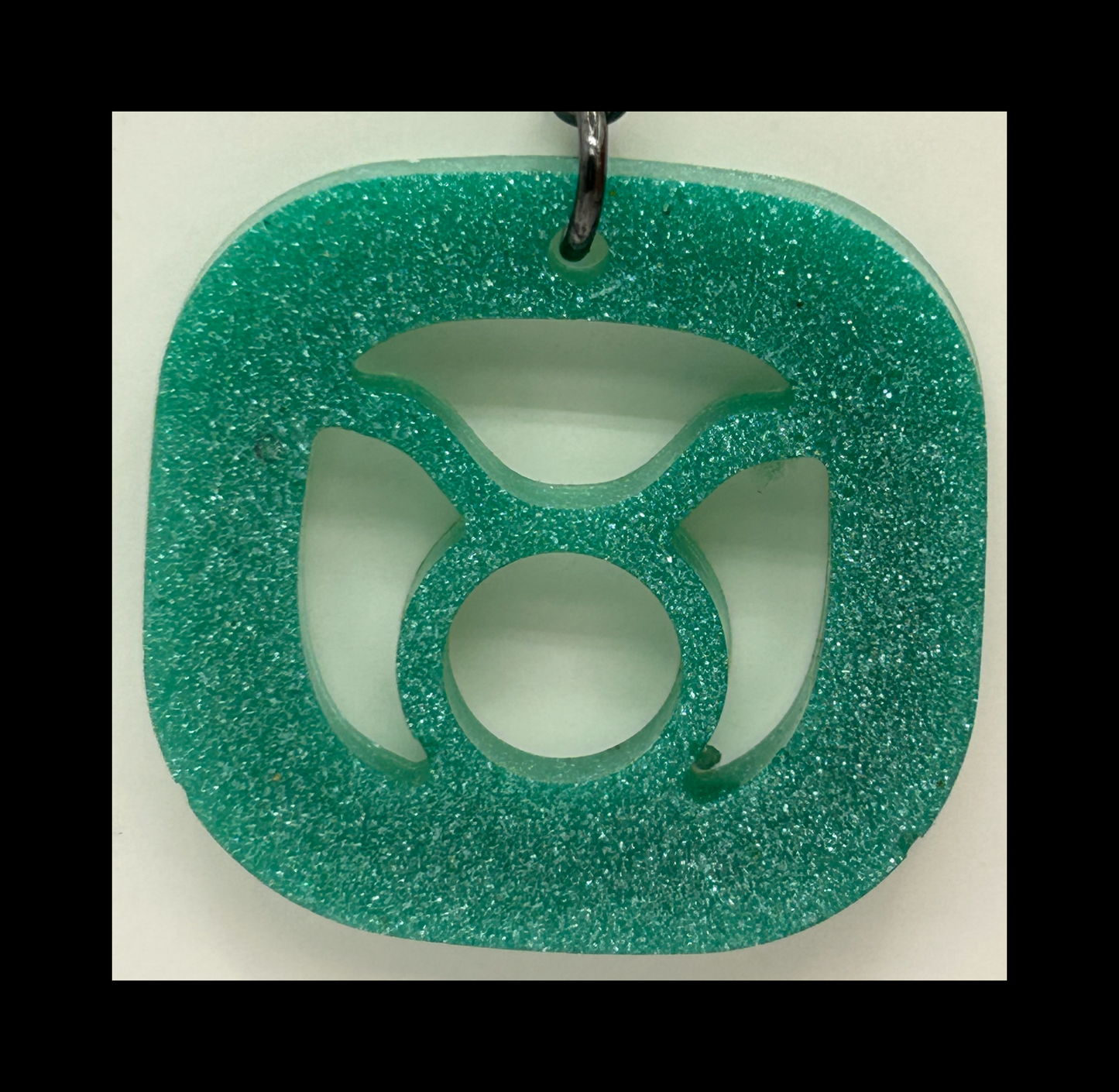 Green coral reef resin zodiac Keychains