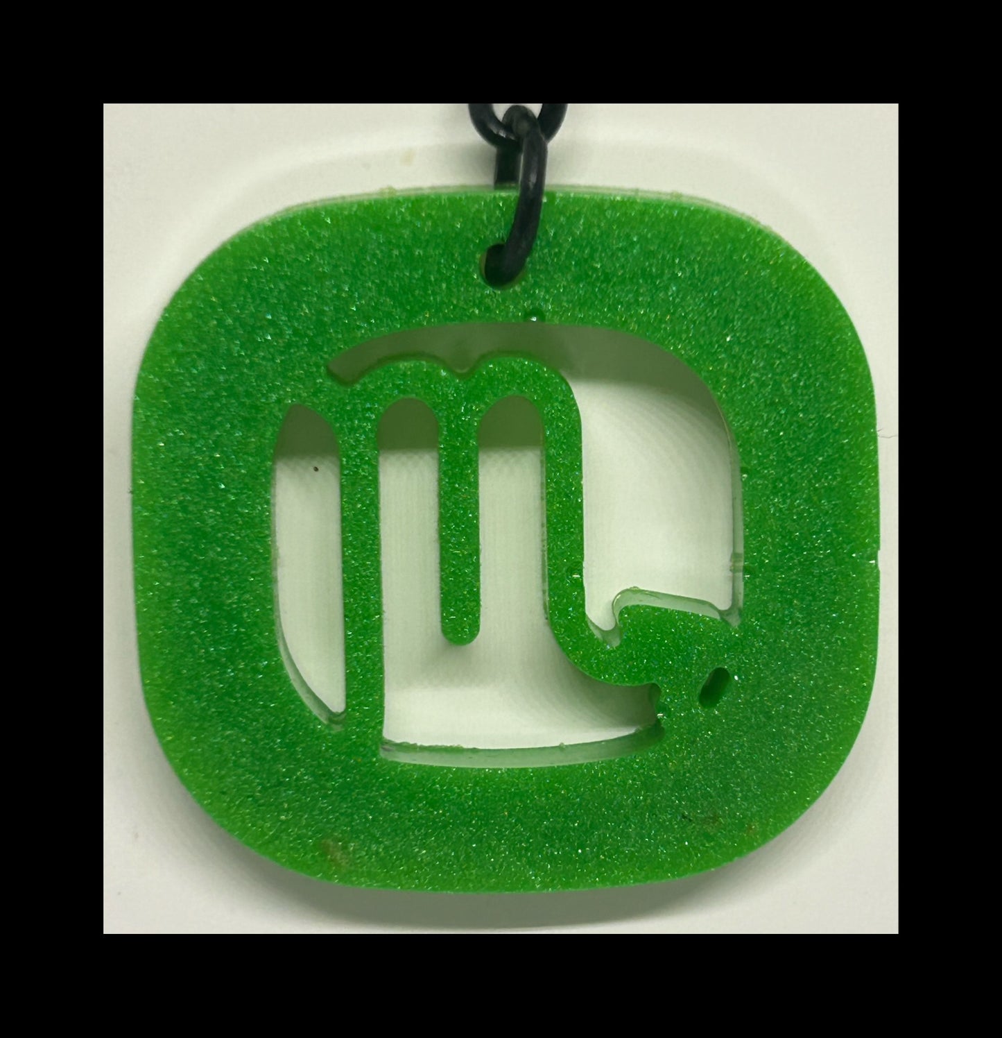 Lime resin zodiac Keychains