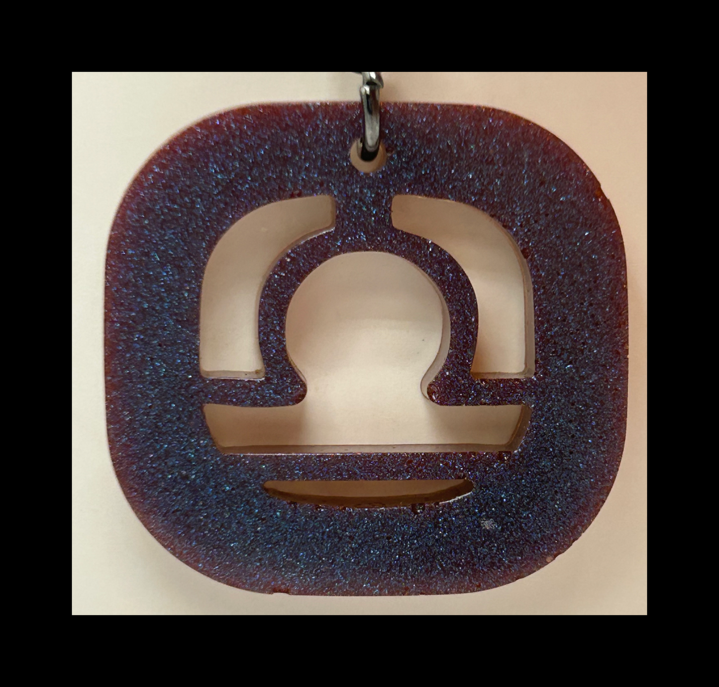 Aurora borealis resin zodiac keychains