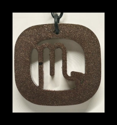 Coffee bean resin zodiac Keychains