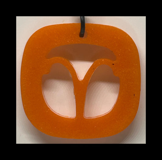 Flame resin zodiac Keychains