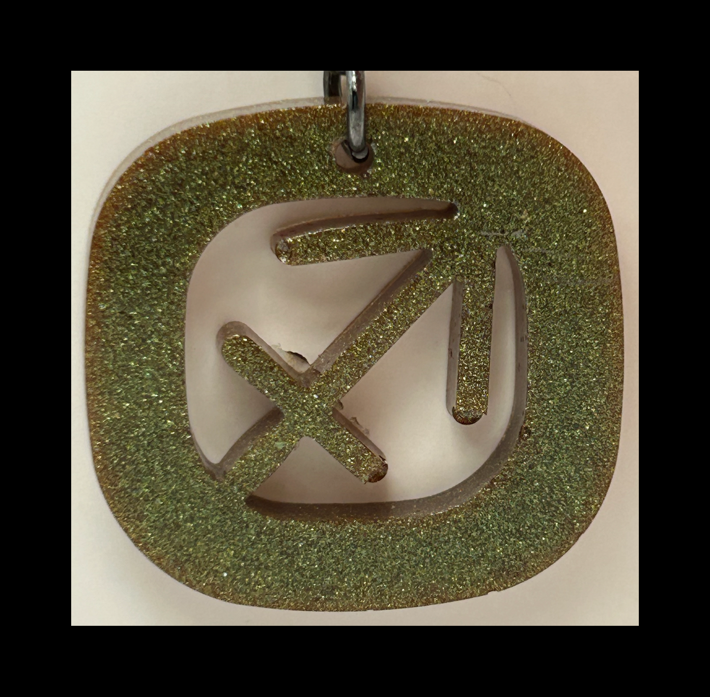 Ancient gold resin zodiac keychains