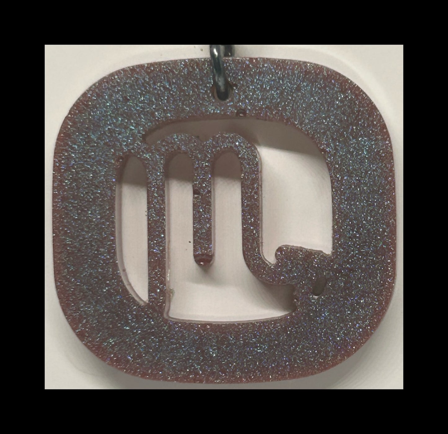 Oxblood resin zodiac Keychains