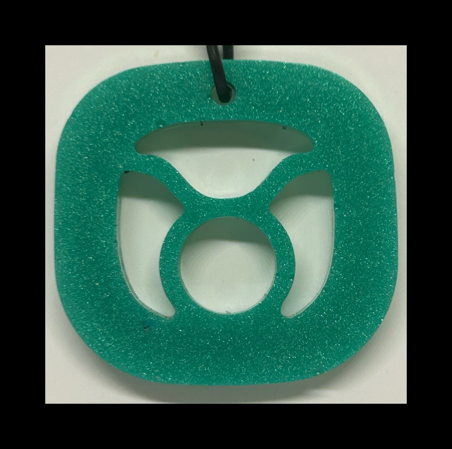 Aqua resin zodiac Keychains