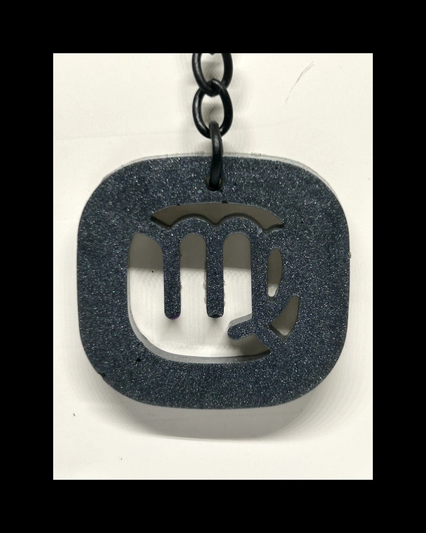 Iron dust resin zodiac Keychains