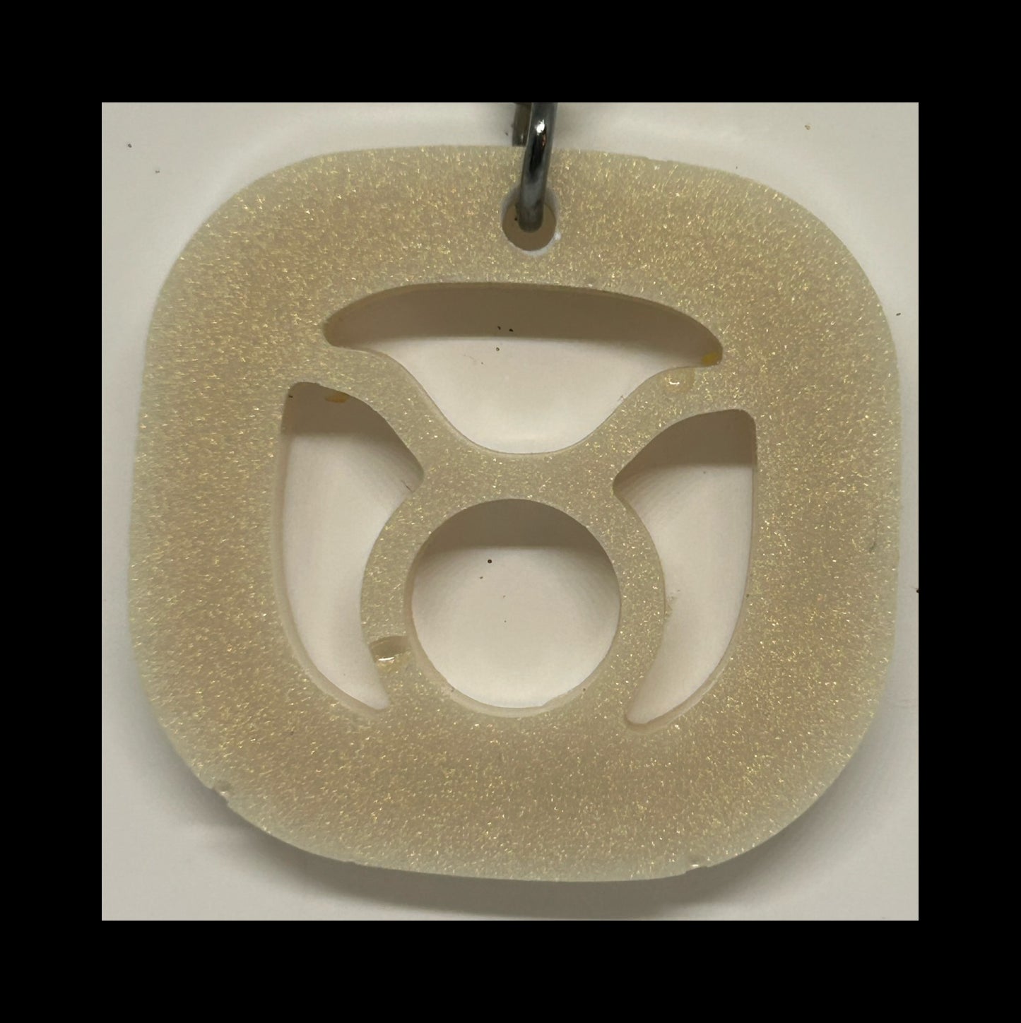 Ghost silver resin zodiac Keychains