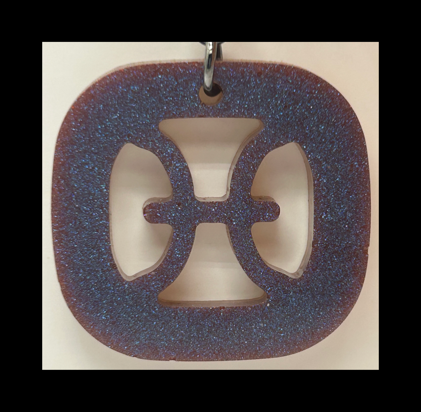 Aurora borealis resin zodiac keychains