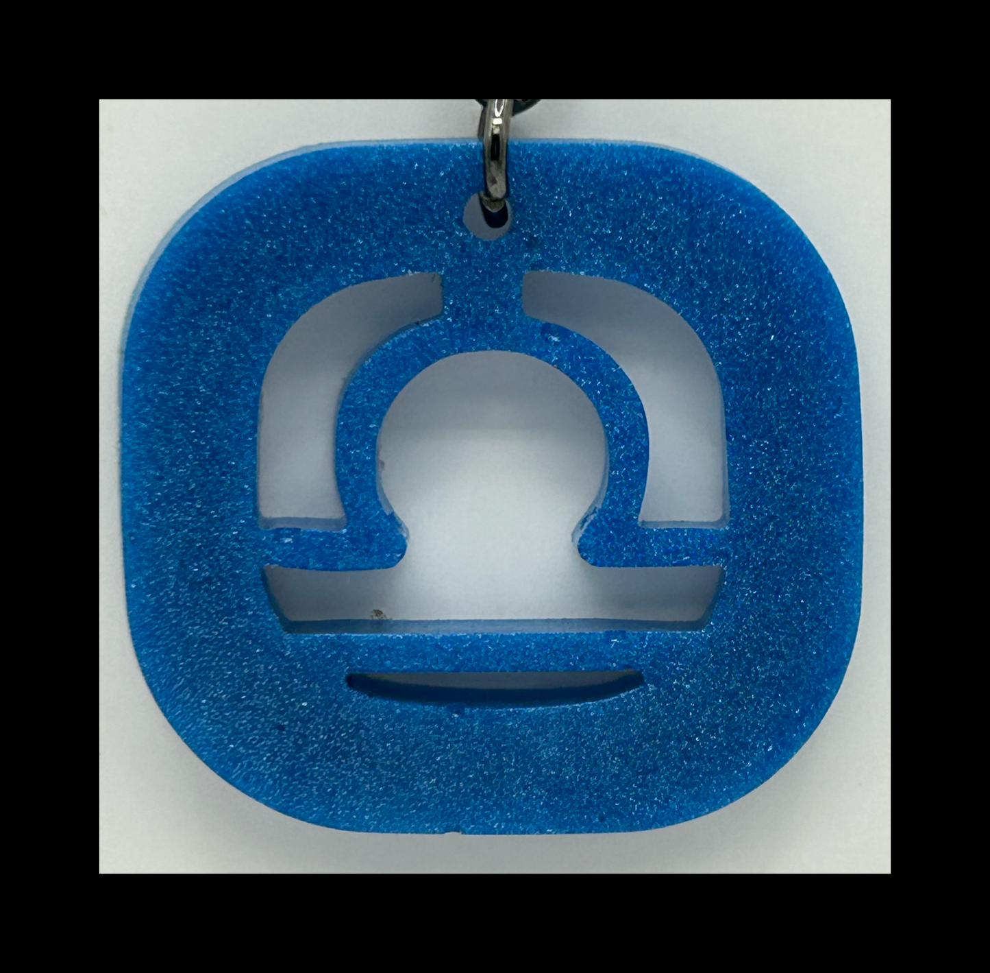 Sparkling crystal resin zodiac keychains
