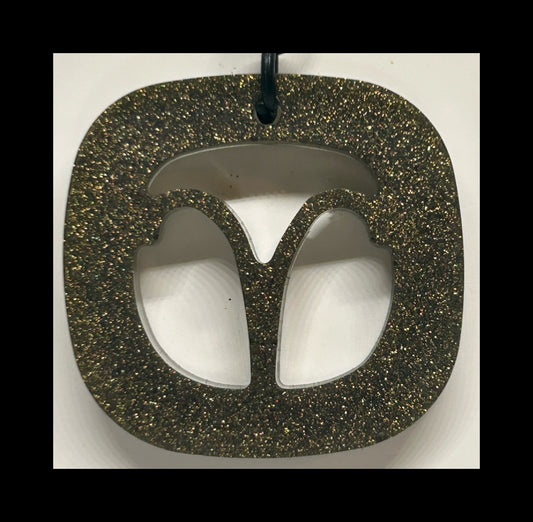 Rustic metal resin zodiac keychains
