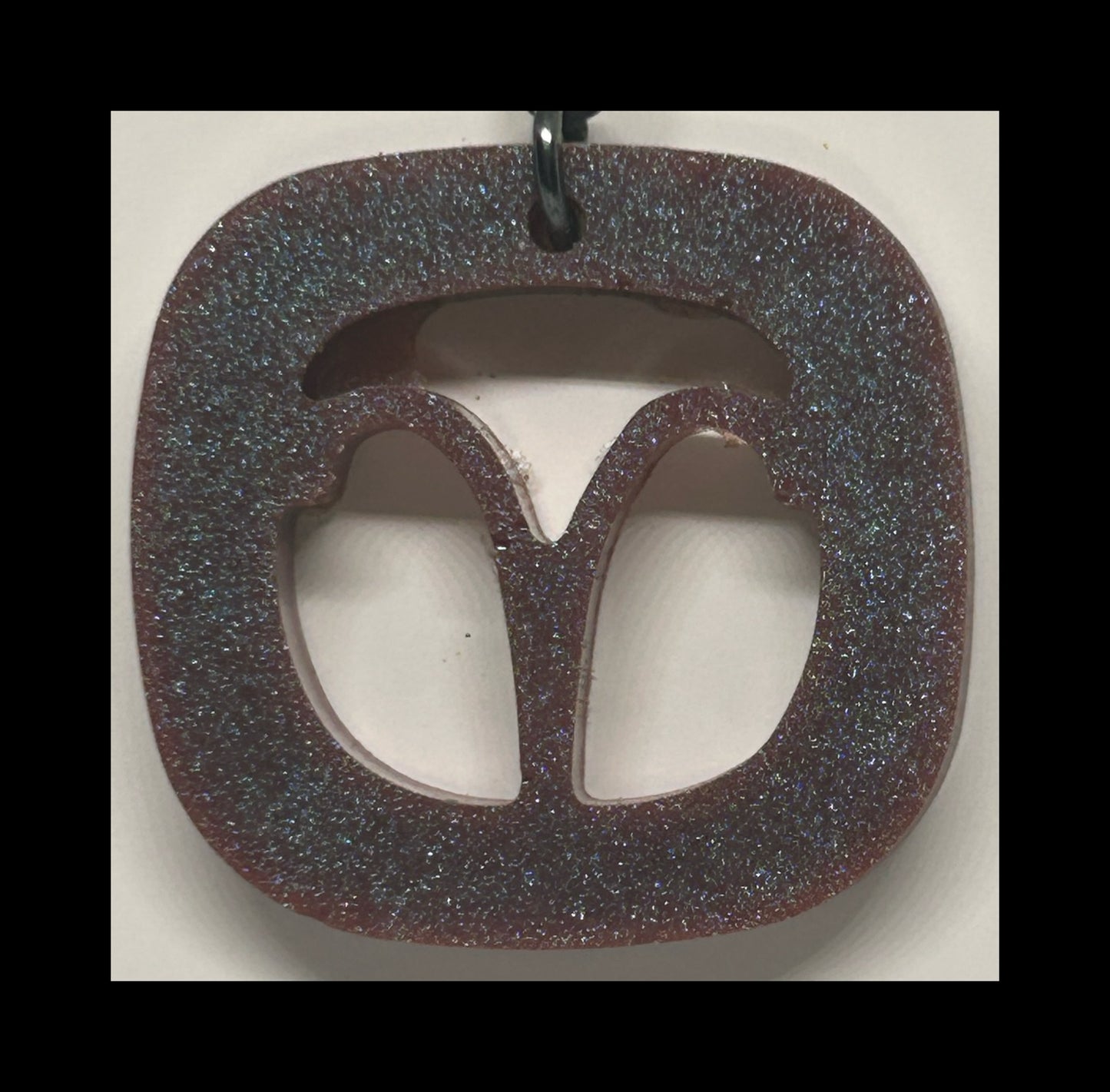 Oxblood resin zodiac Keychains