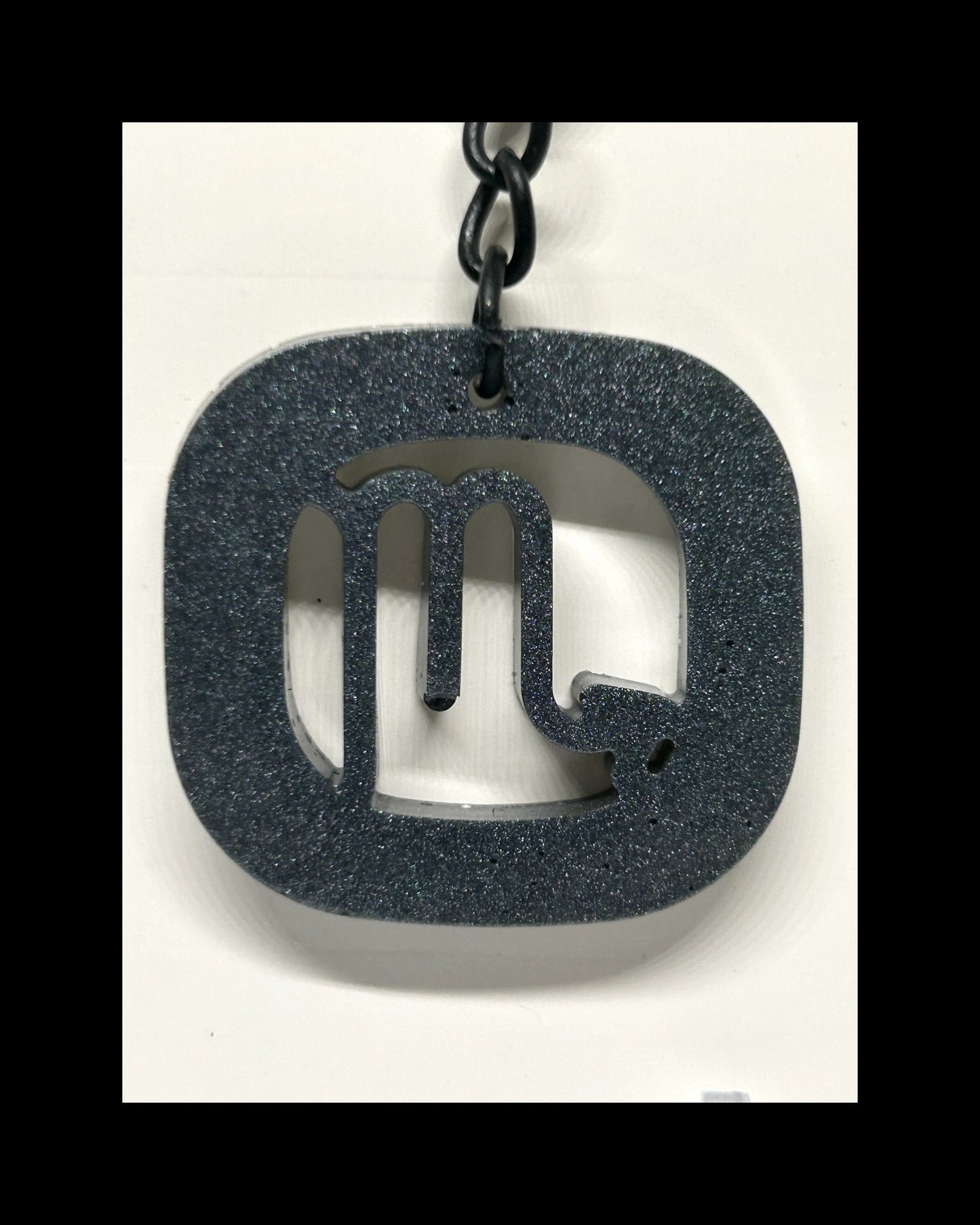 Iron dust resin zodiac Keychains