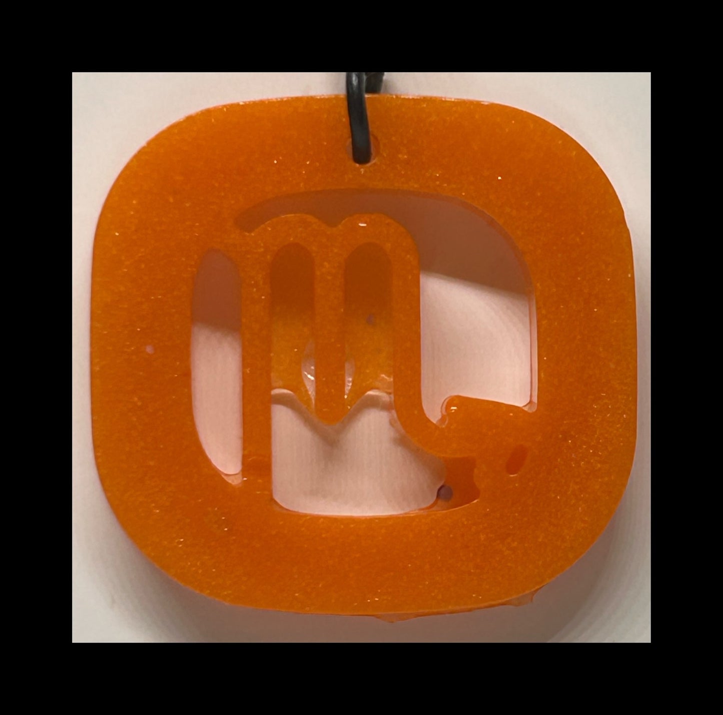 Flame resin zodiac Keychains