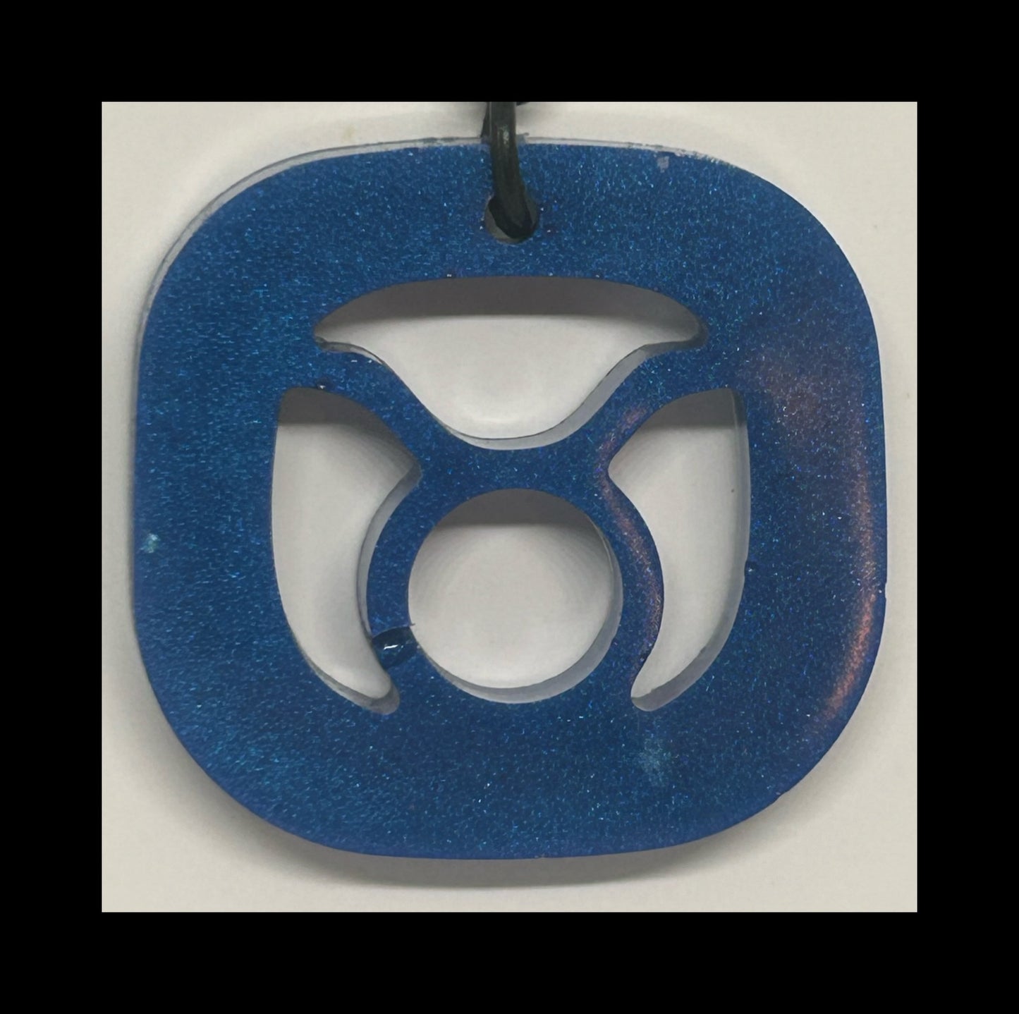 Denim resin zodiac Keychains