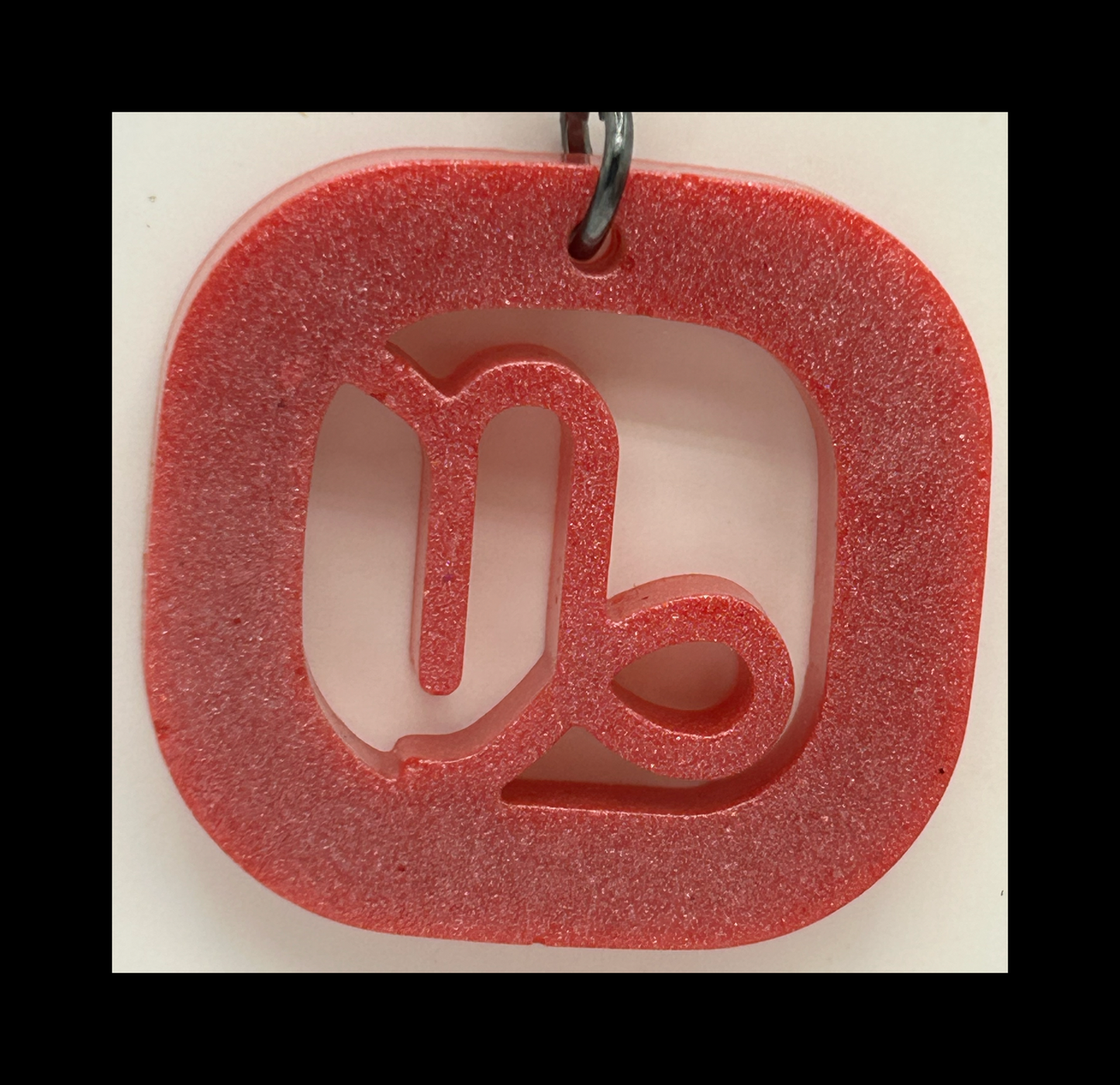 Red cherry resin zodiac keychains