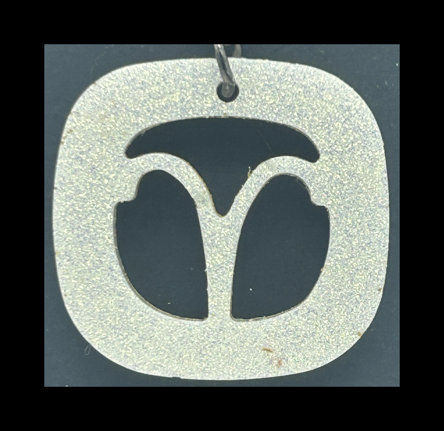Ocean storm blue resin zodiac Keychains