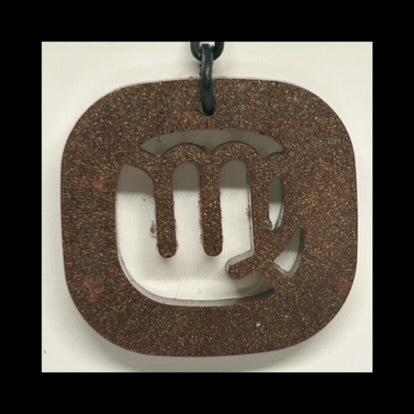 Coffee bean resin zodiac Keychains