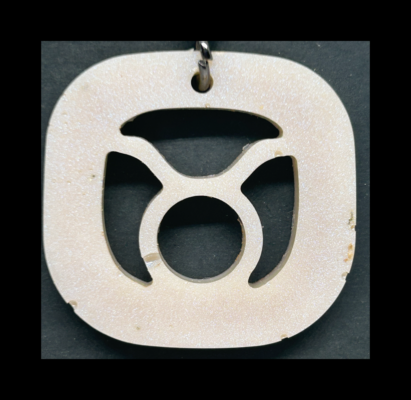 Ghost admiral blue resin zodiac keychains