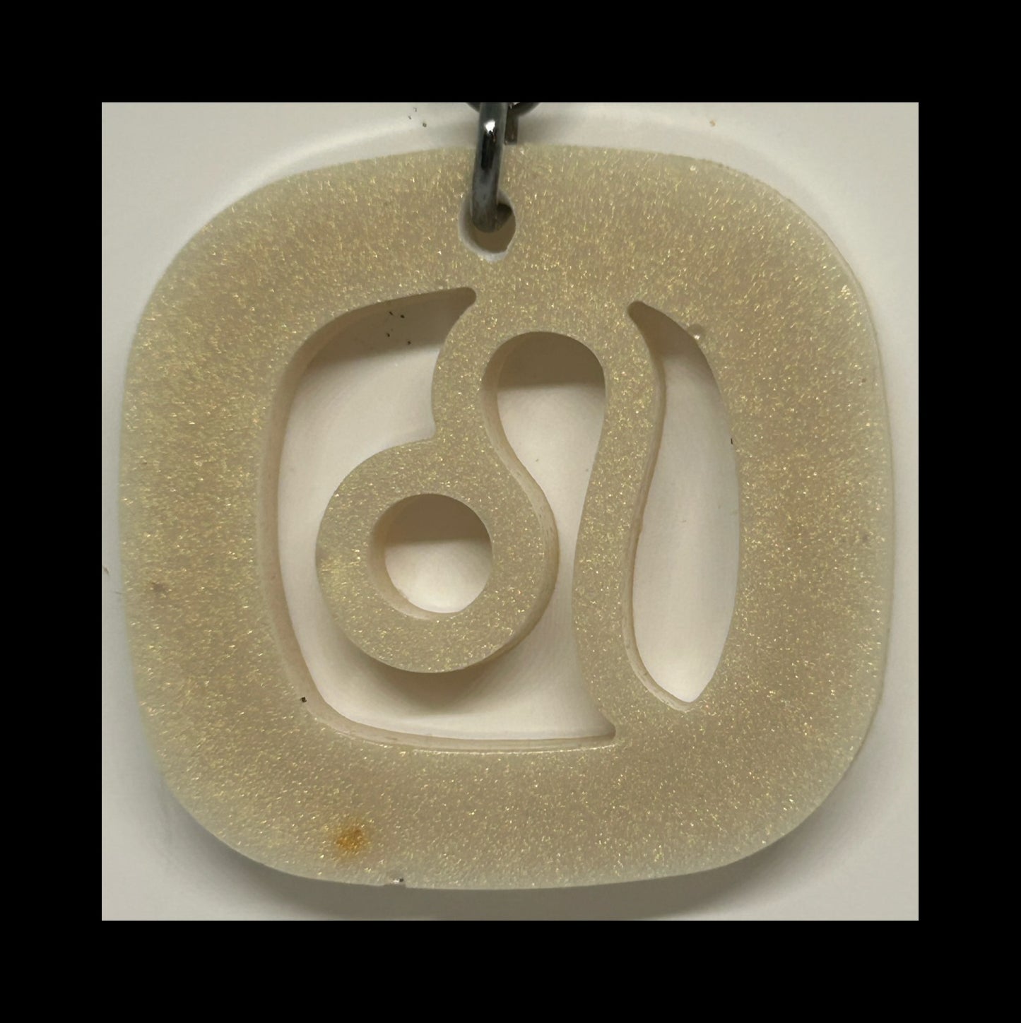 Ghost silver resin zodiac Keychains