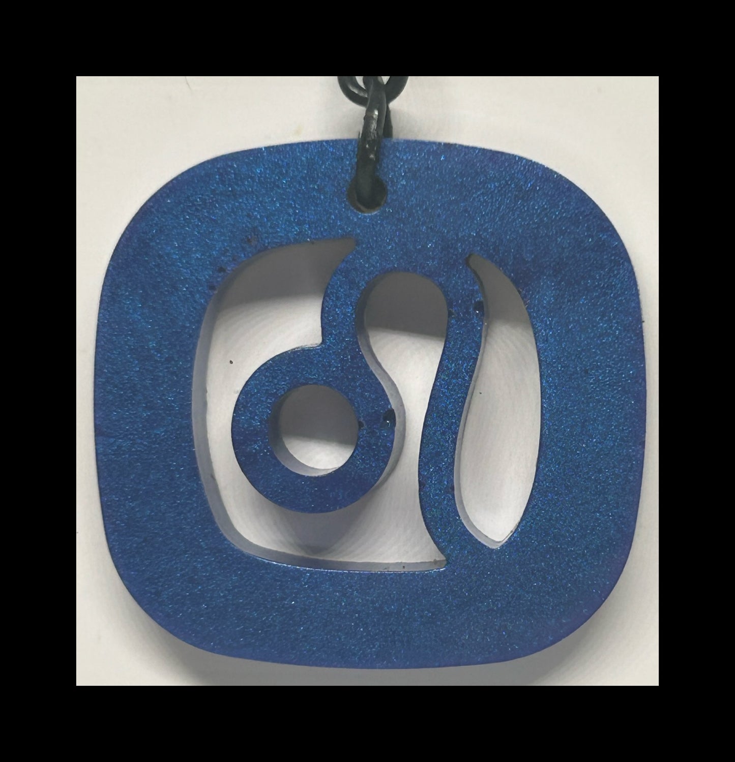 Lavender blue resin zodiac keychains