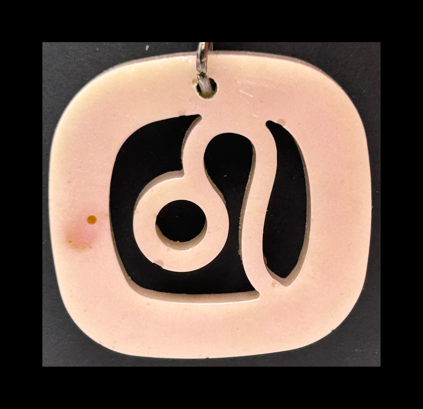 Ghost black resin zodiac keychains