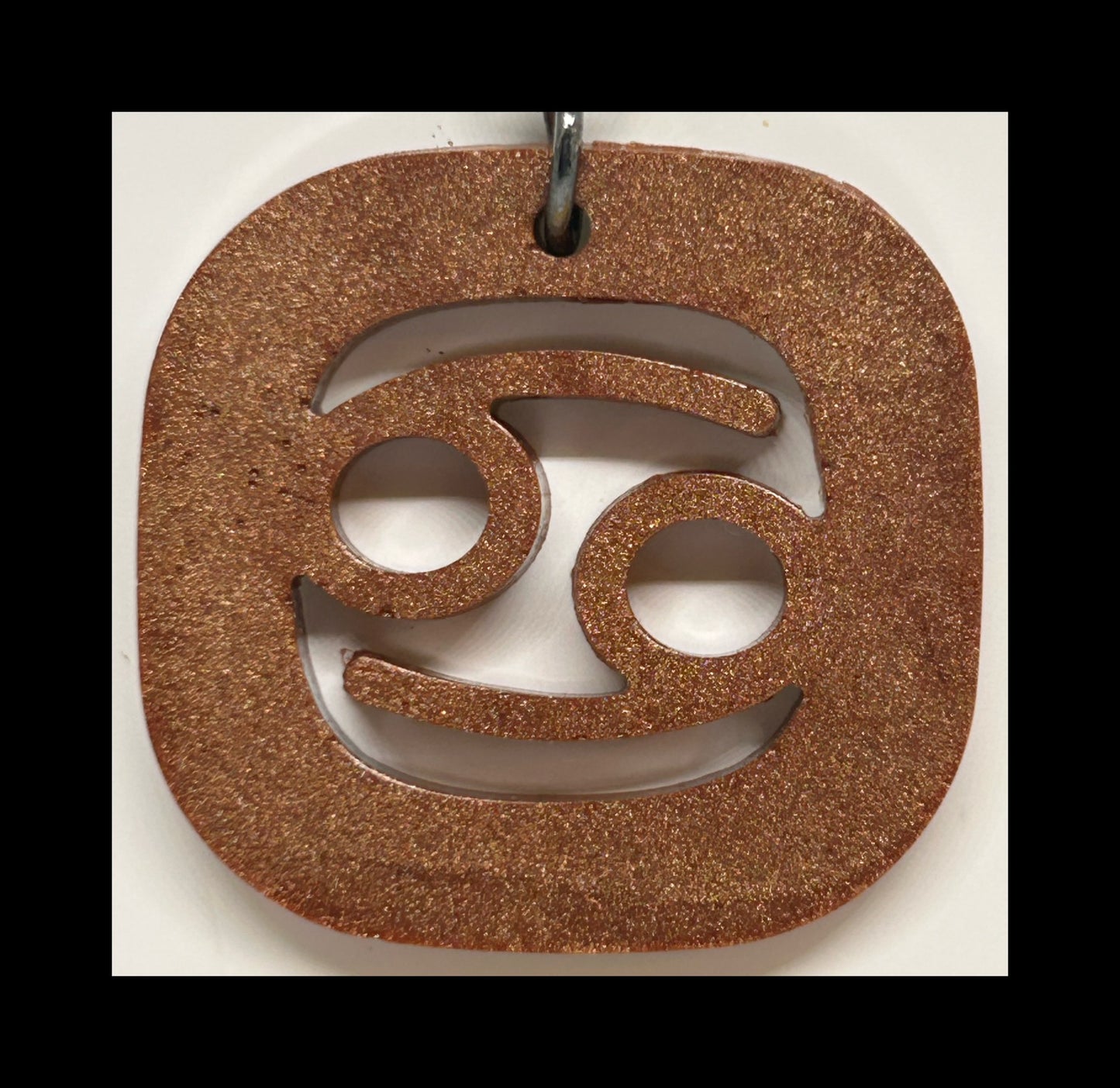 Bronze resin zodiac keychains